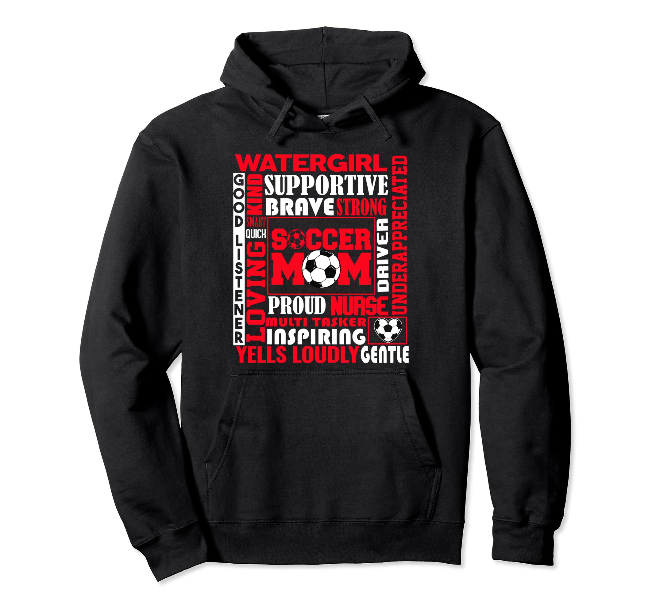 Soccer Mom Traits Best Words Mothers Hoodie - Casual Everyday Wear Unisex