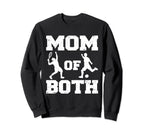 Mom Both Funny Soccer Tennis Mom Sweatshirt - Trendy Graphic Unisex