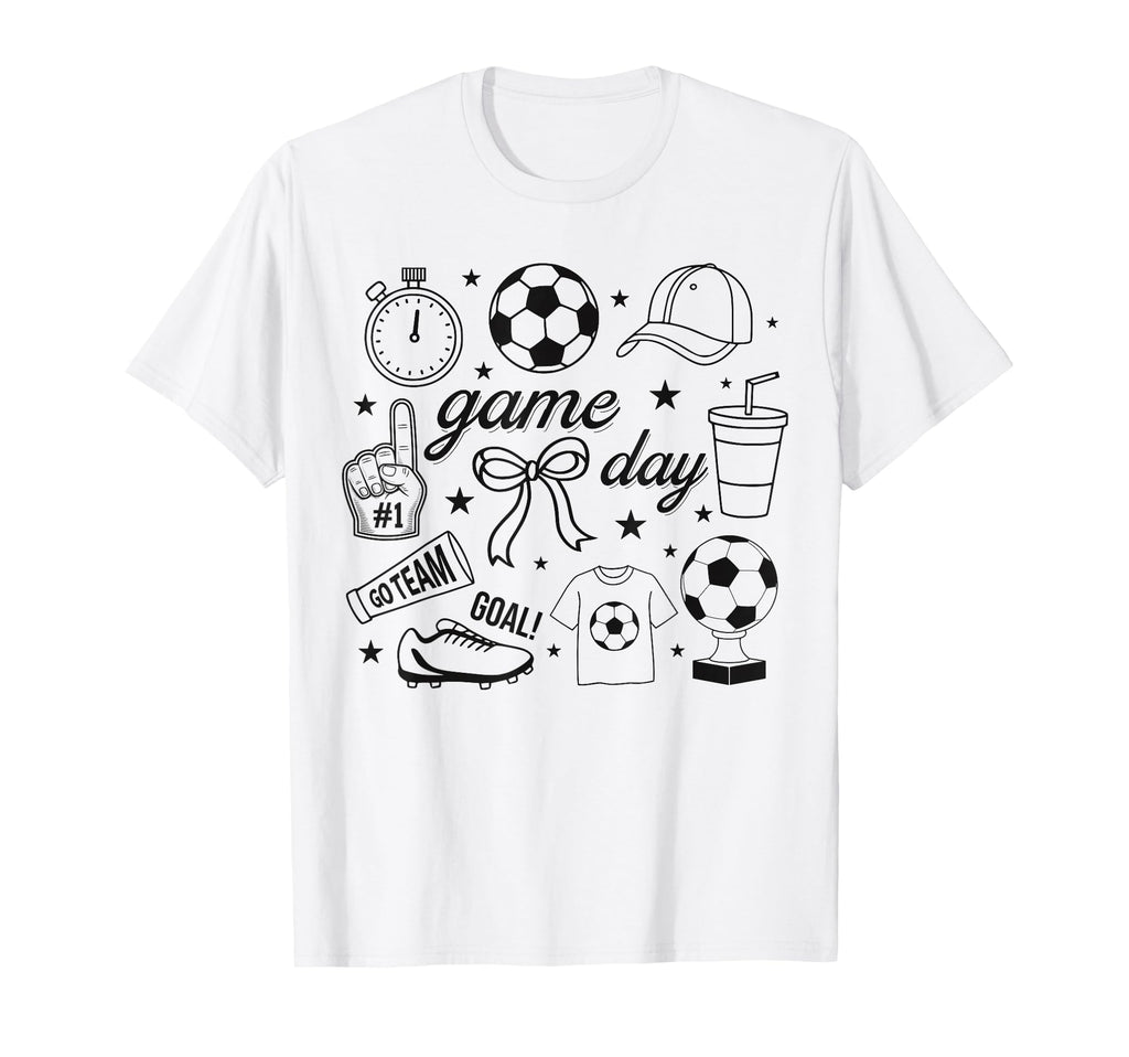 Preppy Game Day Soccer Mom Streetwear T-Shirt - Unique Graphic for Adults