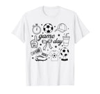 Preppy Game Day Soccer Mom Streetwear T-Shirt - Unique Graphic for Adults