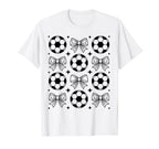 Groovy Soccer Coquette Bow Soccer T-Shirt - Minimalist Print Men Women