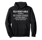 Field Hockey Goalie Definition Field Hoodie - Streetwear Style for Adults