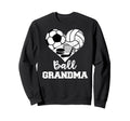 Ball Grandma Heart Funny Soccer Sweatshirt - Unique Graphic for Adults