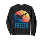 15Th Birthday Soccer 15 Years Old Sweatshirt - Minimalist Print Men Women