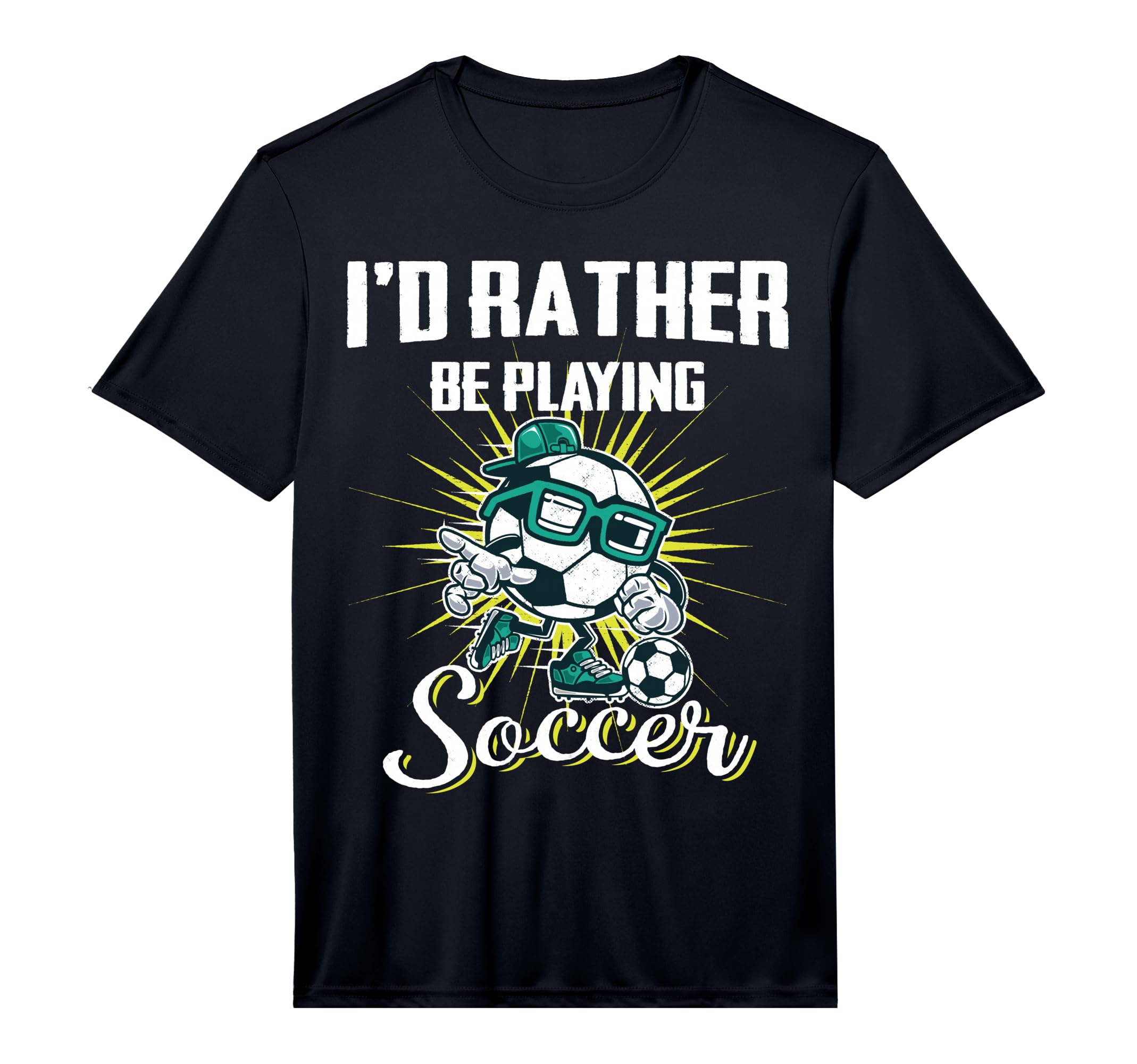 Id Rather Be Playing Soccer Gifts And T-Shirt - Graphic Print for Adults