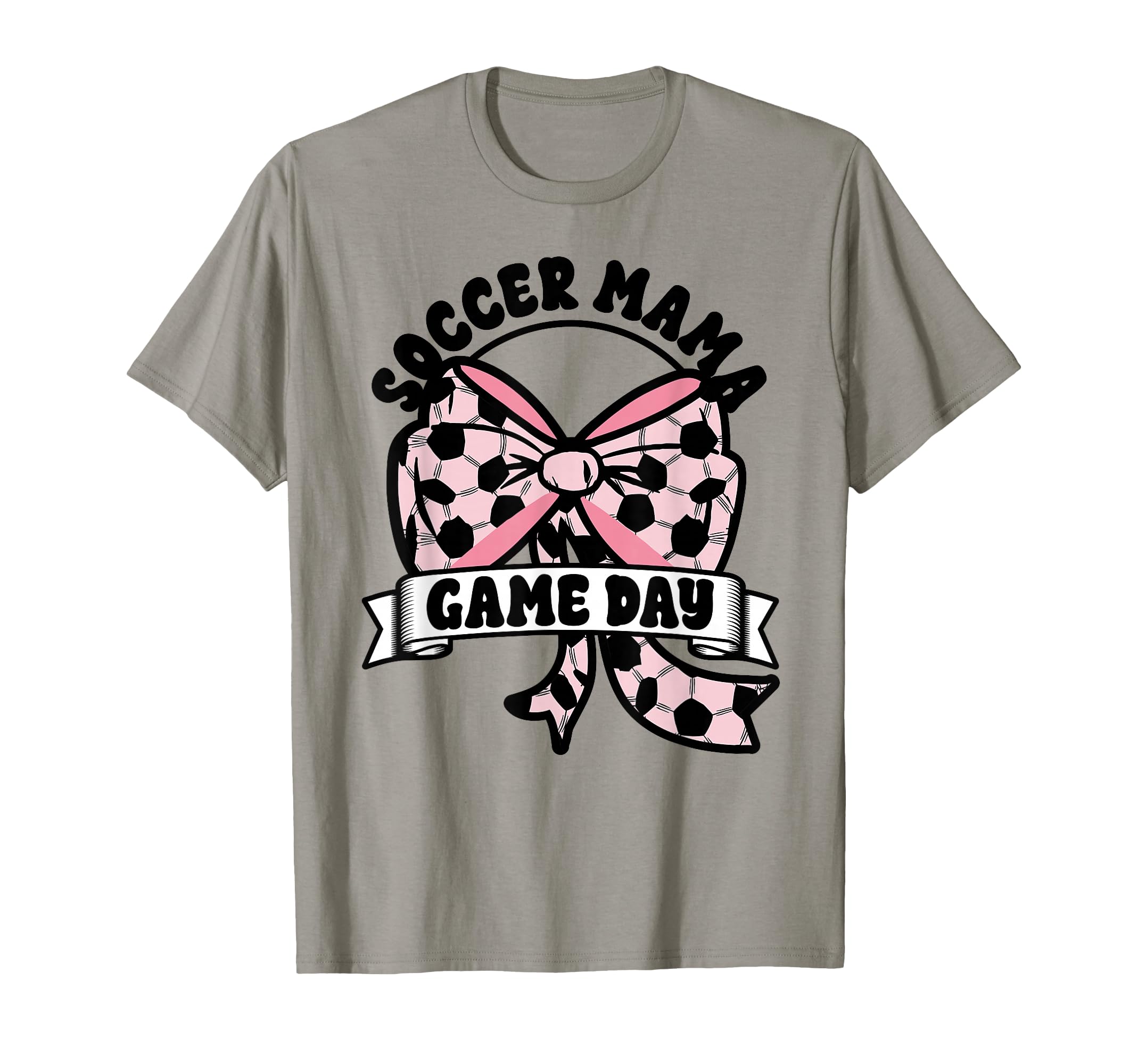 Soccer Mama Coquette Bow Game Day Mom T-Shirt - Minimalist Print Unisex