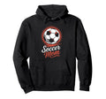 Proud Soccer Mom Fun Sport Football Hoodie - Trendy Graphic for Adults