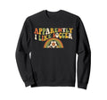 Apparently I Like Soccer Rainbow Game Sweatshirt - Minimalist Print Unisex
