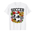 Soccer Nanny Flower Mothers Day T-Shirt - Casual Everyday Wear Men Women