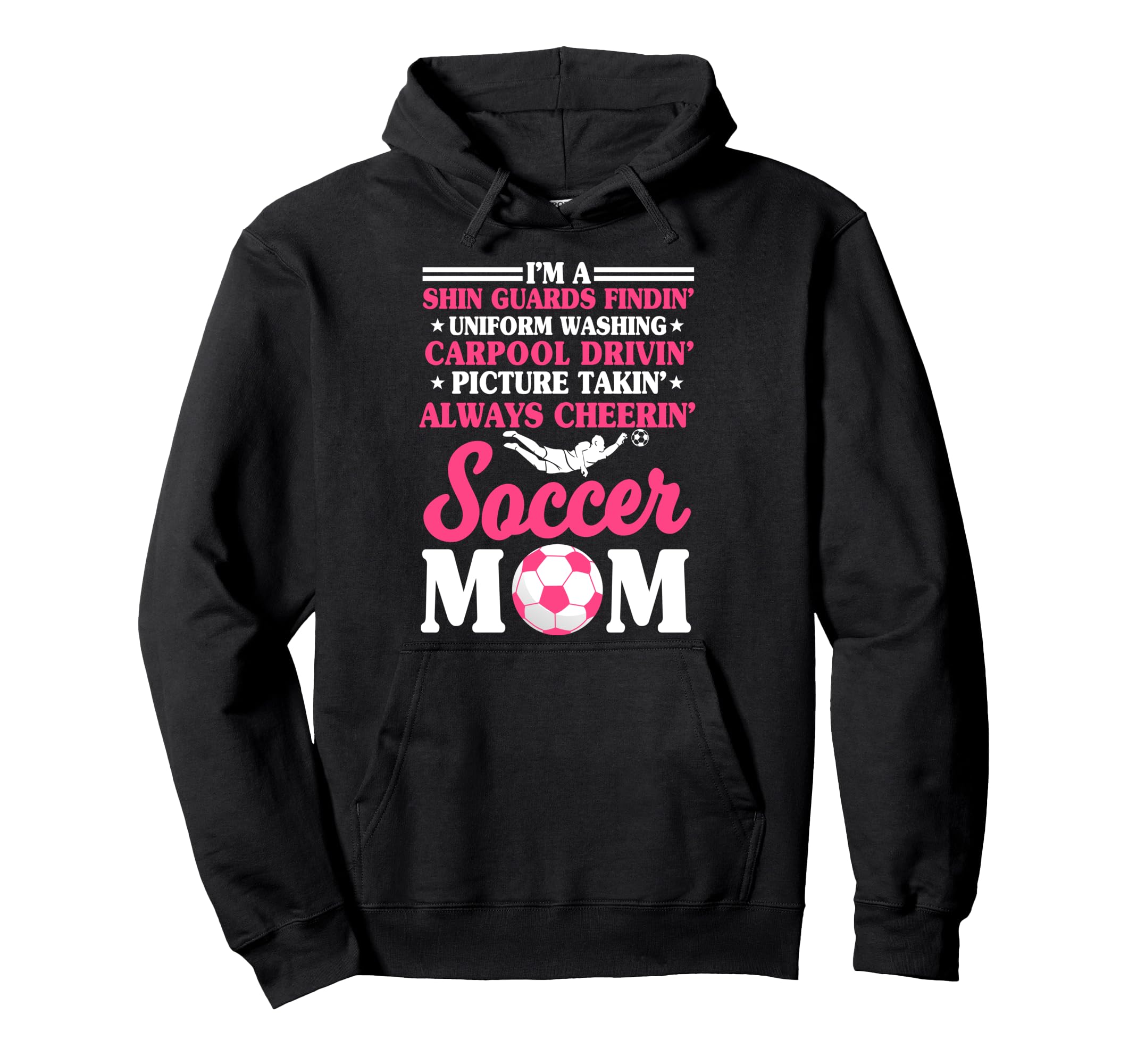 Shin Guard Supportive Cheering Soccer Hoodie - Casual Everyday Wear Unisex