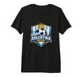 Argentina Pride Soccer Fan Minimal Tri T-Shirt - Aesthetic Graphic Unisex