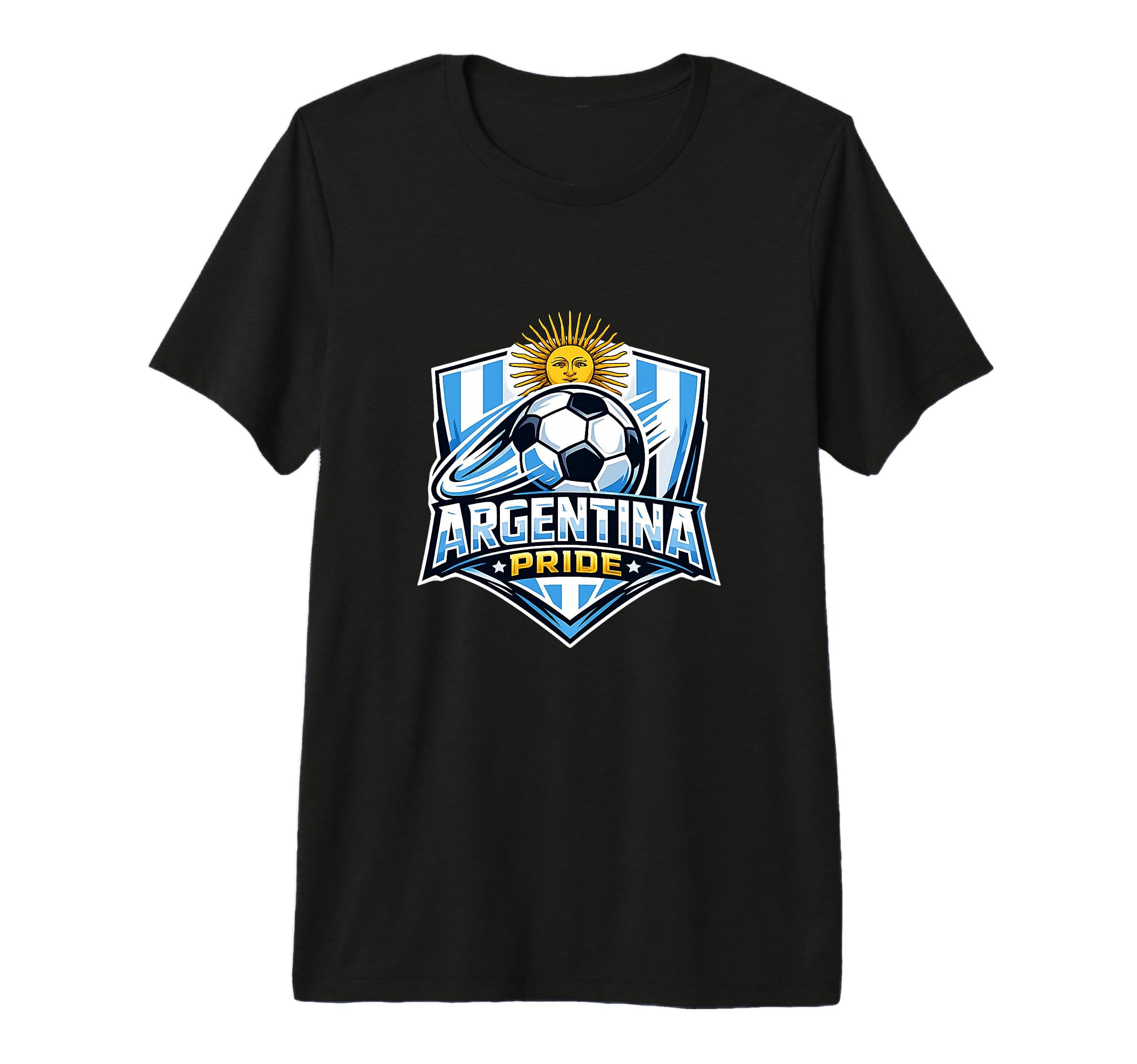 Argentina Pride Soccer Fan Minimal Tri T-Shirt - Aesthetic Graphic Unisex