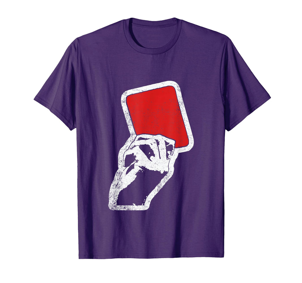 Red Card Referee Football Coach T-Shirt - Minimalist Print for Adults