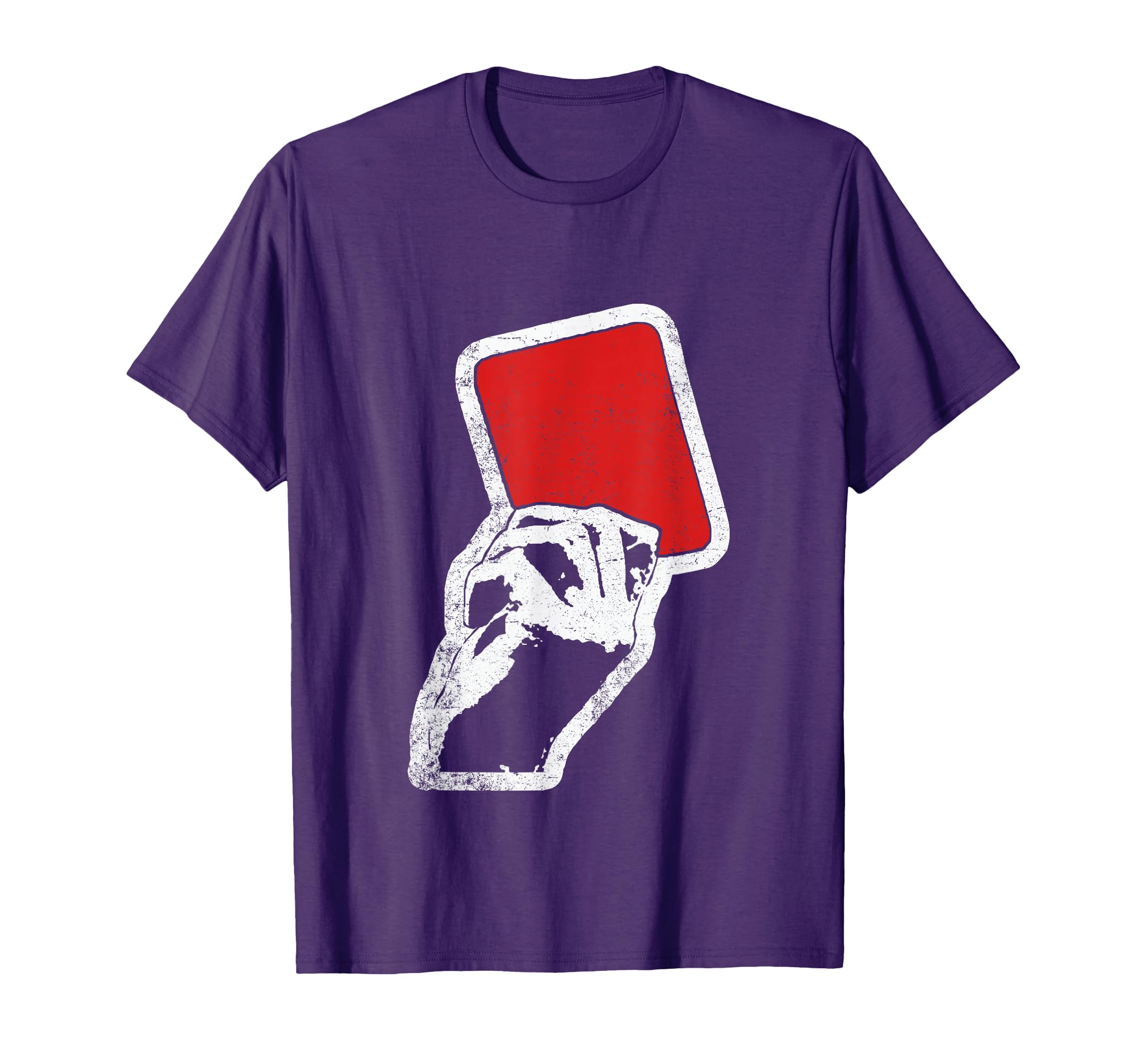 Red Card Referee Football Coach T-Shirt - Minimalist Print for Adults