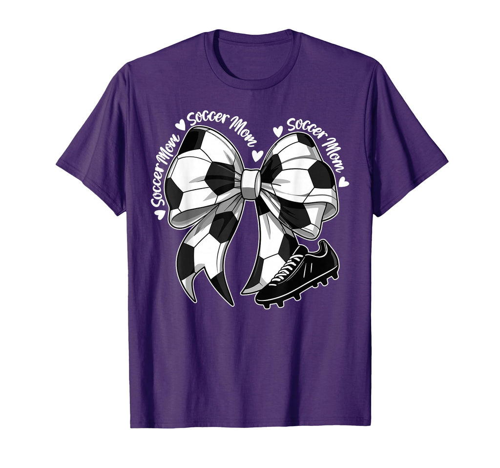 Soccer Mom Mama Coquette Bows Mothers Day T-Shirt - Minimalist Print Unisex