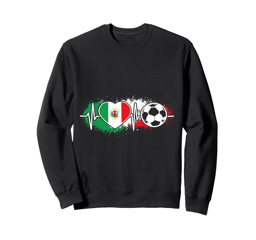 Mexico Soccer Heartbeat Sweatshirt - Casual Everyday Wear for Adults