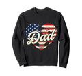 4Th July Soccer Dad Usa Flag Heart Sweatshirt - Trendy Graphic Men Women