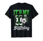 Its My 11Th Birthday Soccer Themed 11 T-Shirt - Minimalist Print Unisex