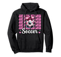 Just Who Loves Soccer Coquette Bow Hoodie - Aesthetic Graphic Unisex