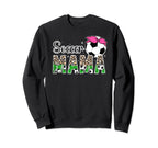 Soccer Mama Leopard Soccer Mom Sweatshirt - Fun Novelty Design for Adults