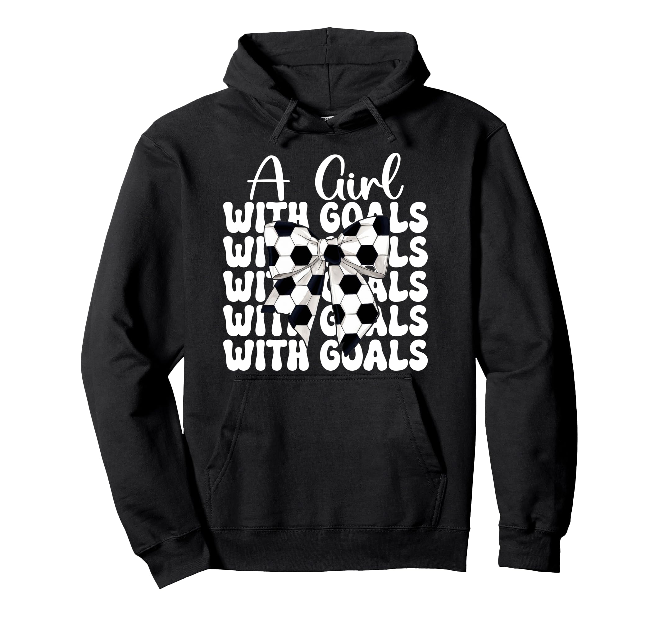 Soccer Coquette Bow Goals Hoodie - Unique Graphic Men Women