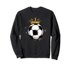Soccer Royalty Crowned Ball And Sweatshirt - Trendy Graphic for Adults