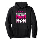 Keepers Mom Soccer Gift Hoodie - Minimalist Print Unisex
