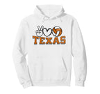 Peace Love Volleyball Texas Teen Tween Hoodie - Streetwear Style Men Women