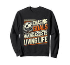 Soccer Goalie Art Gag Soccer Player Sweatshirt - Graphic Print for Adults