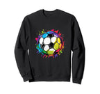 Colorful Soccer Ball Bold Sweatshirt - Casual Everyday Wear Men Women