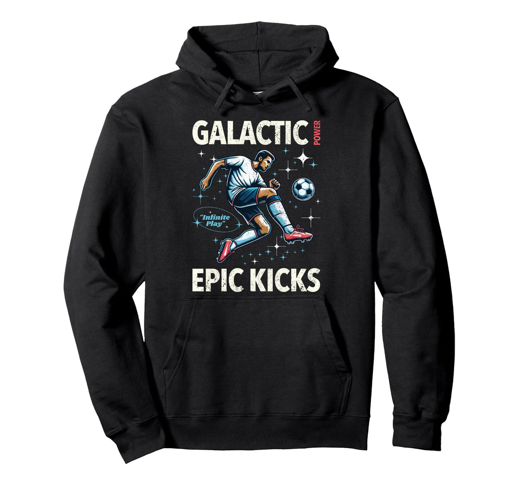 Soccer Player Galactic Power Epic Hoodie - Casual Everyday Wear for Adults