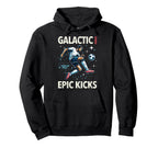 Soccer Player Galactic Power Epic Hoodie - Casual Everyday Wear for Adults