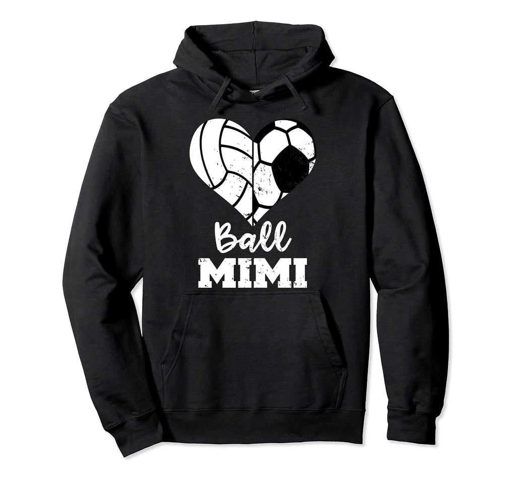 Ball Mimi Funny Soccer Volleyball Heart Hoodie - Minimalist Print Unisex