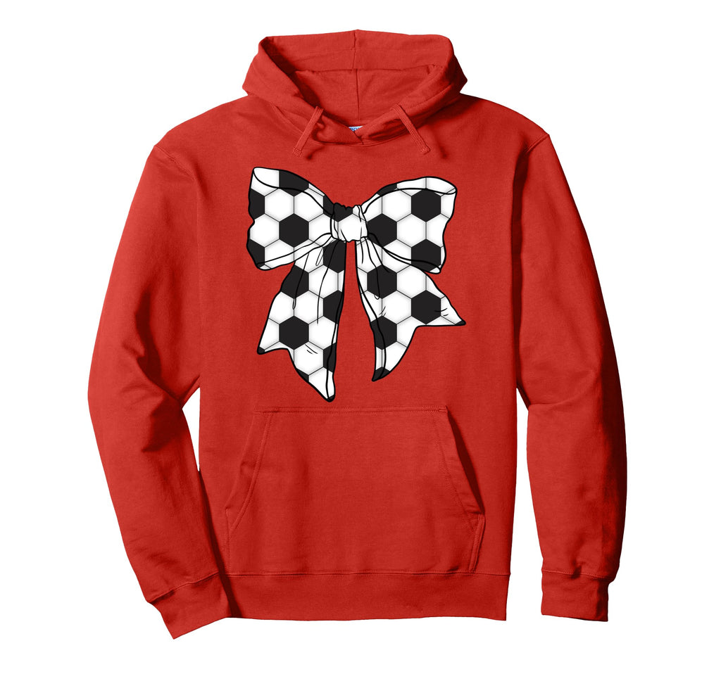 Coquette Soccer Bow Sports Lover Mom Hoodie - Custom Art Print Unisex