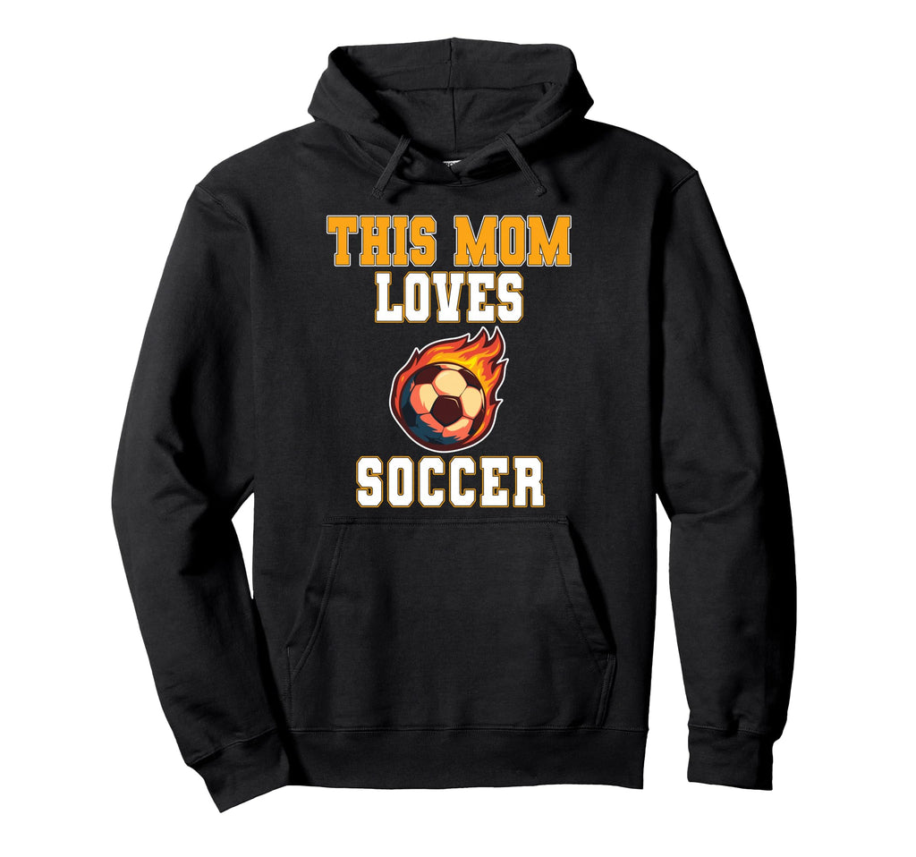 This Mom Loves Soccer Game Day Sports Hoodie - Minimalist Print for Adults