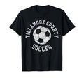 Tillamook County Soccer Distressed 90S T-Shirt - Novelty Apparel Unisex