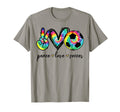 Peace Love Soccer Tie Dye Funny Soccer T-Shirt - Unique Graphic Unisex