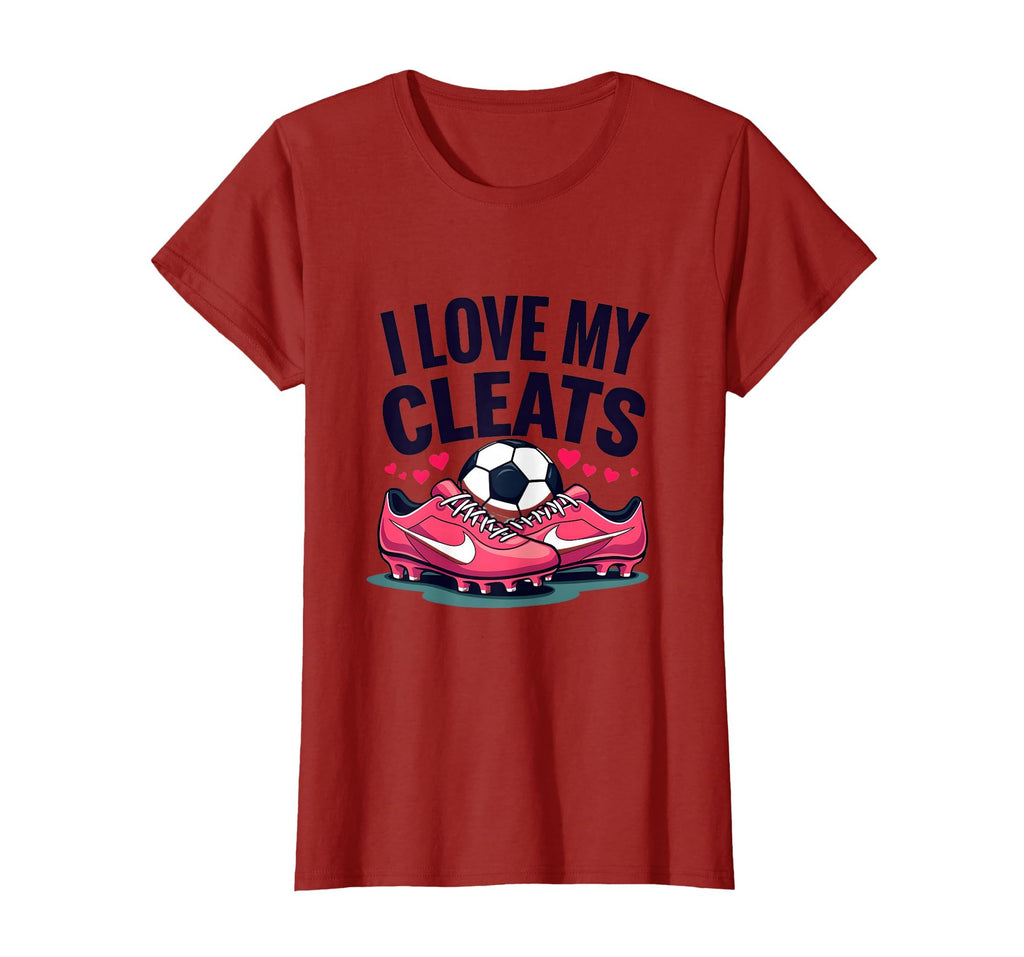 I Love My Cleats Soccer T-Shirt - Graphic Print Men Women