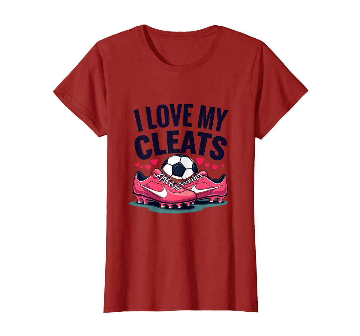 I Love My Cleats Soccer T-Shirt - Graphic Print Men Women