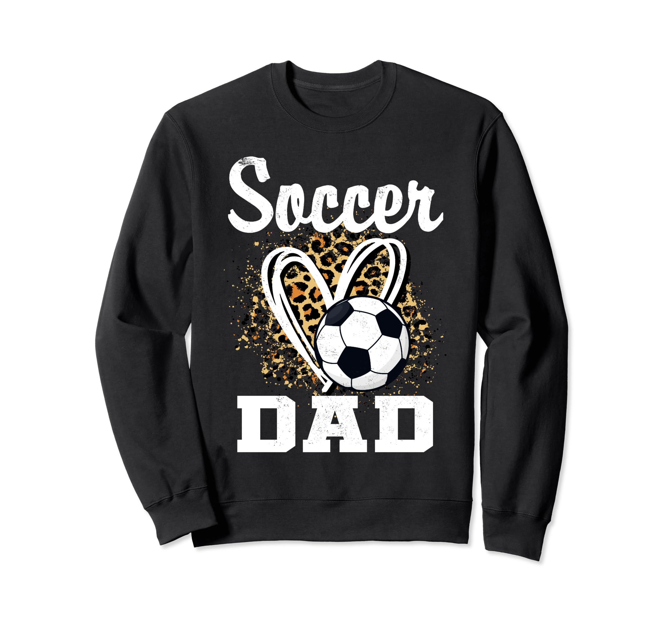 Soccer Dad Leopard Heart Matching Sweatshirt - Streetwear Style Men Women