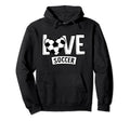 Love Soccer Funny Hearty Soccer Field Hoodie - Custom Art Print for Adults
