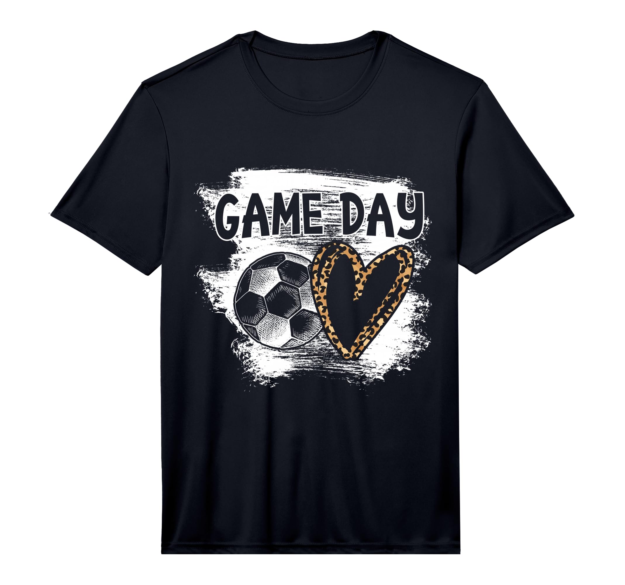 Soccer Player Game Day Leopard Cheetah T-Shirt - Custom Art Print Unisex