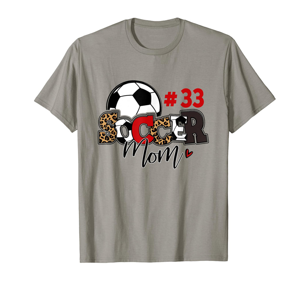 Soccer Mom 33 Custom Number T-Shirt - Casual Everyday Wear for Adults