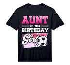 Mens Aunt Birthday Soccer Players T-Shirt - Minimalist Print for Adults