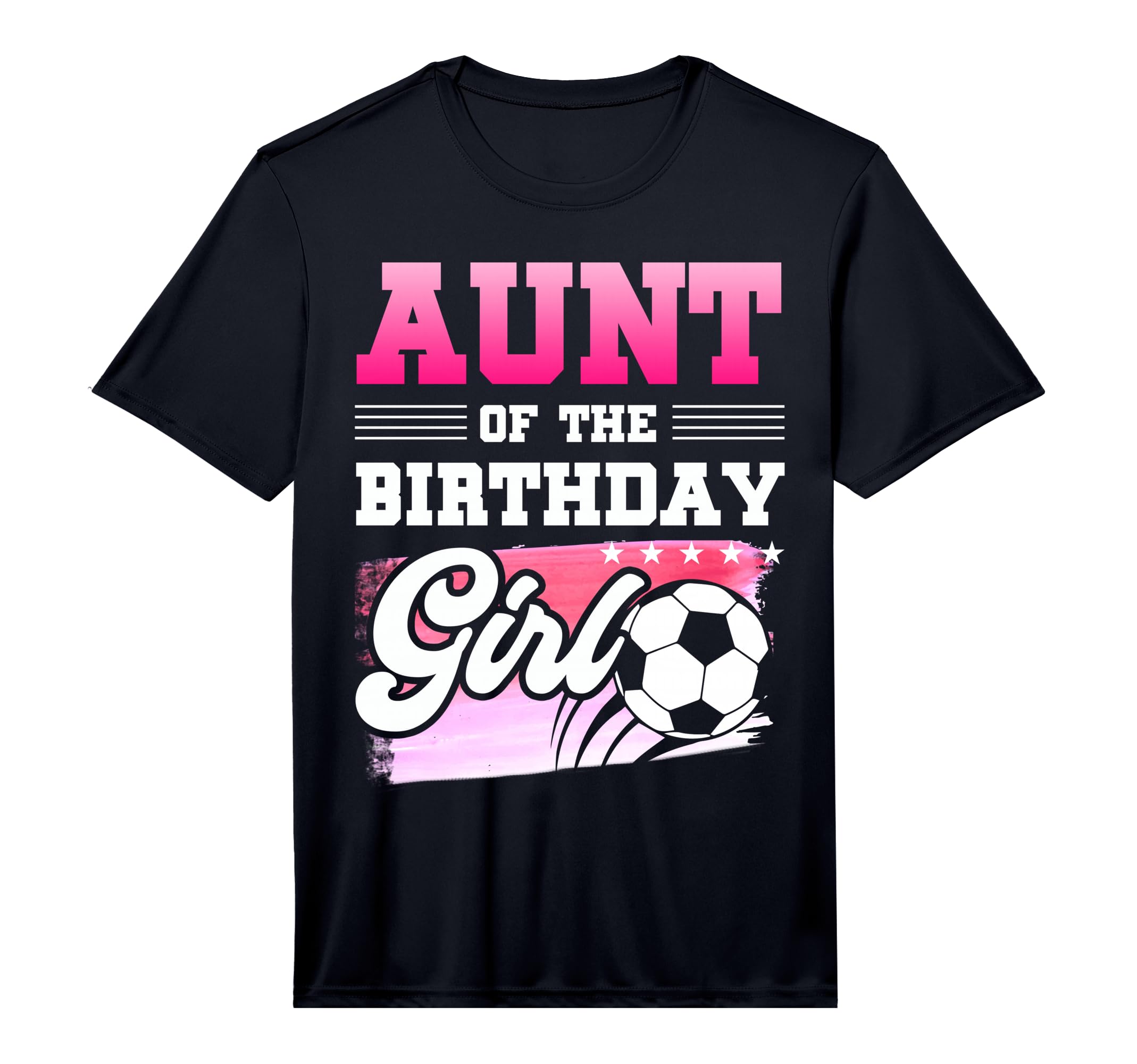 Mens Aunt Birthday Soccer Players T-Shirt - Minimalist Print for Adults