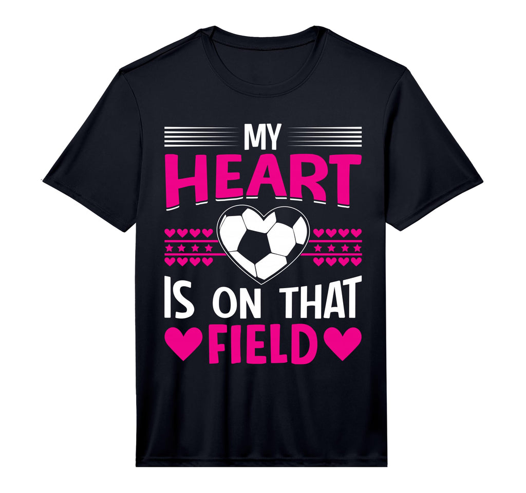 My Heart Is That Field I Soccer T-Shirt - Minimalist Print for Adults