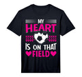 My Heart Is That Field I Soccer T-Shirt - Minimalist Print for Adults