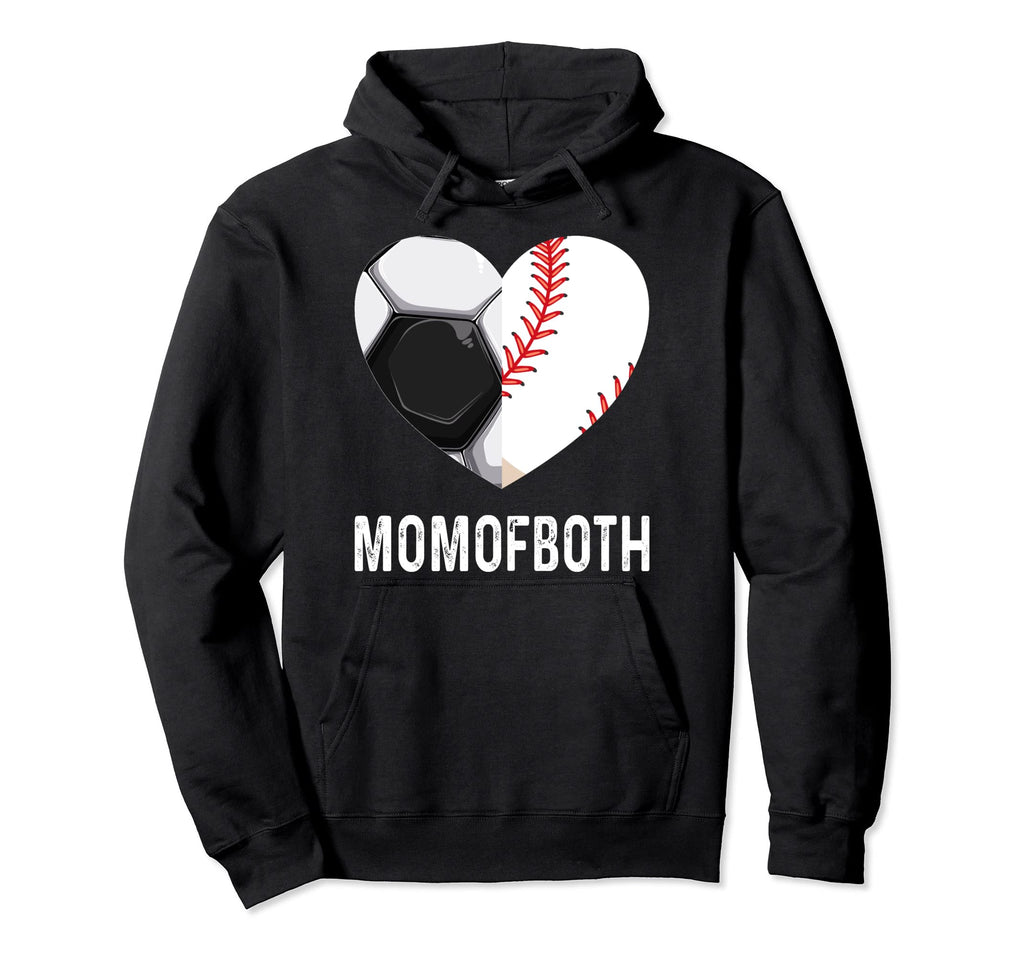 Soccer Baseball T Ball Mom Both Hoodie - Fun Novelty Design Unisex