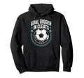 Soccer Lover Quotes Coachand And Goal Hoodie - Minimalist Print for Adults