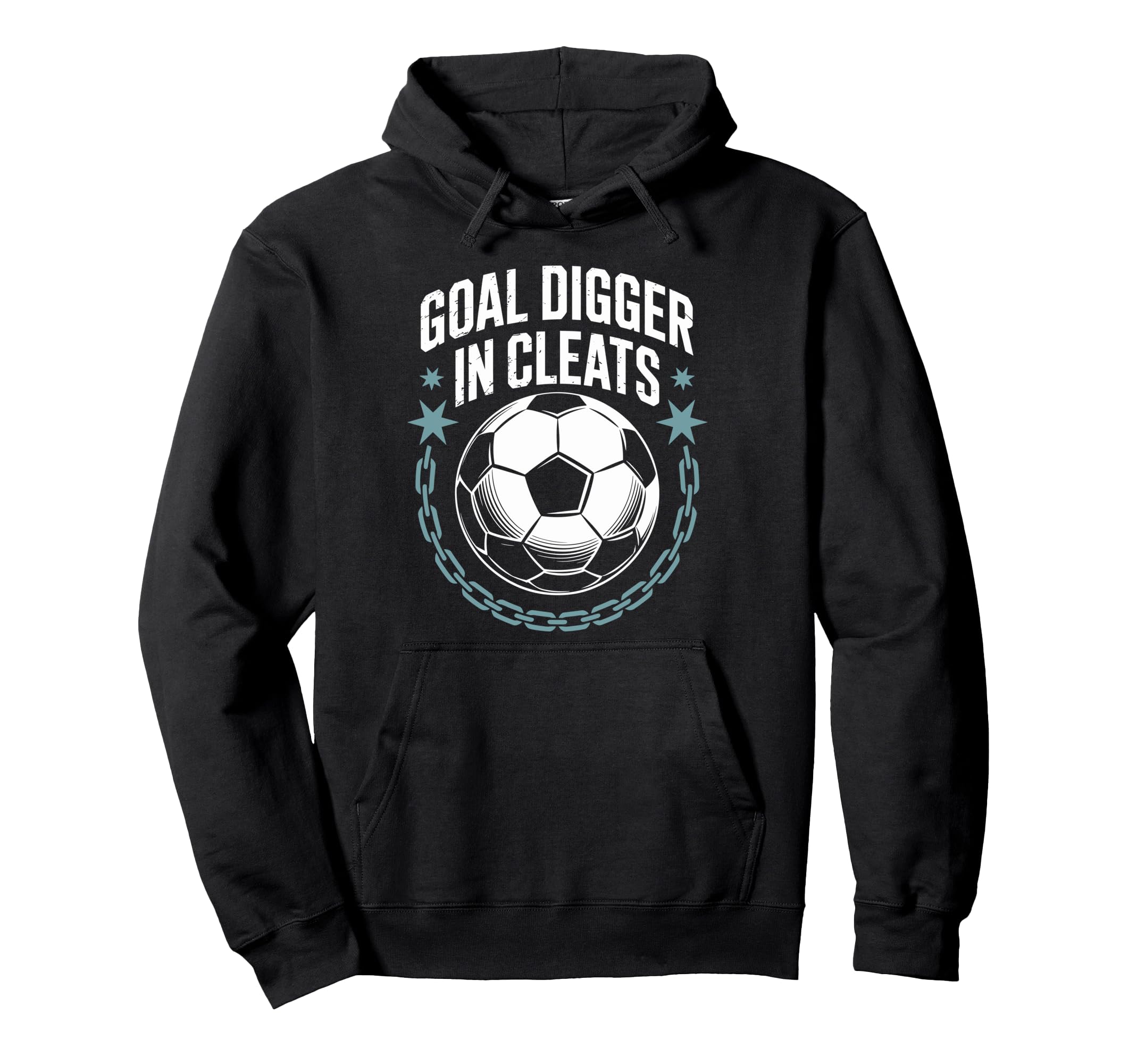 Soccer Lover Quotes Coachand And Goal Hoodie - Minimalist Print for Adults